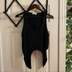 Babaton jeronimo cropped tie front tank large